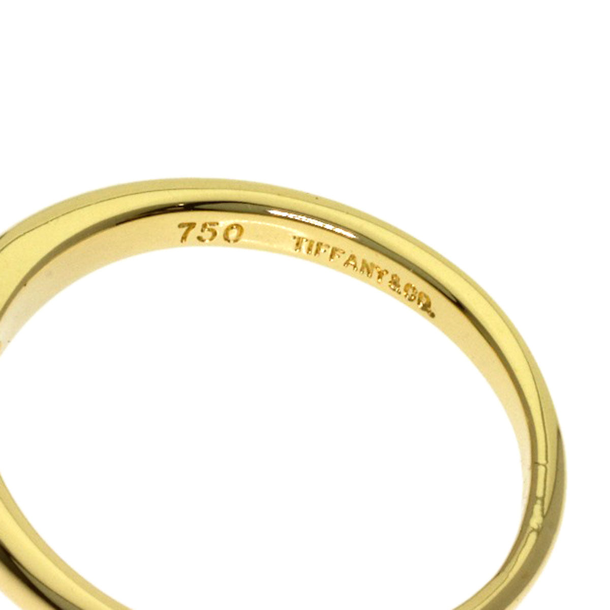 TIFFANY&Co. Curved Band Emerald Ring K18 Yellow Gold Ladies [Used]