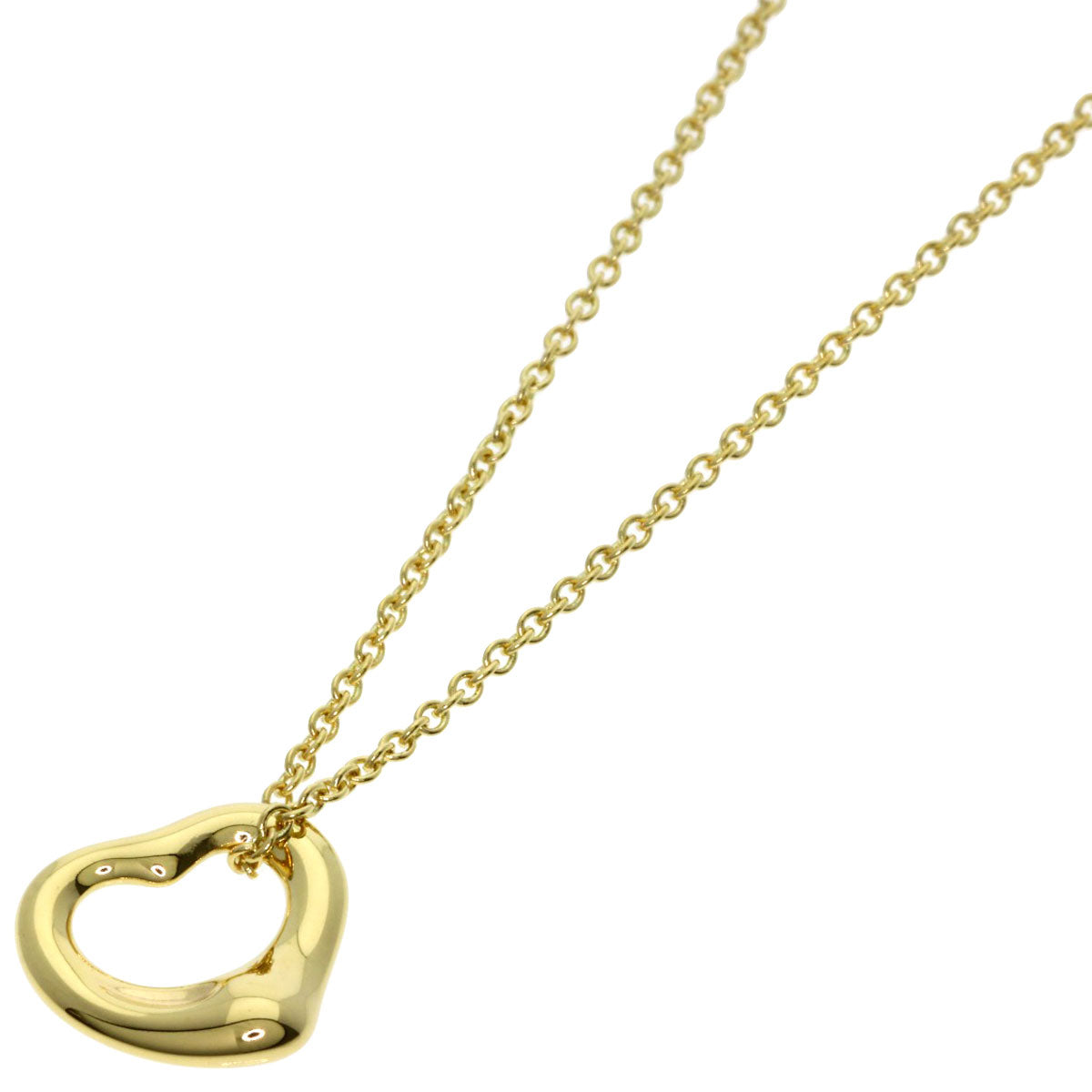 TIFFANY&Co. Open heart Necklace K18 Yellow Gold Ladies [Used]