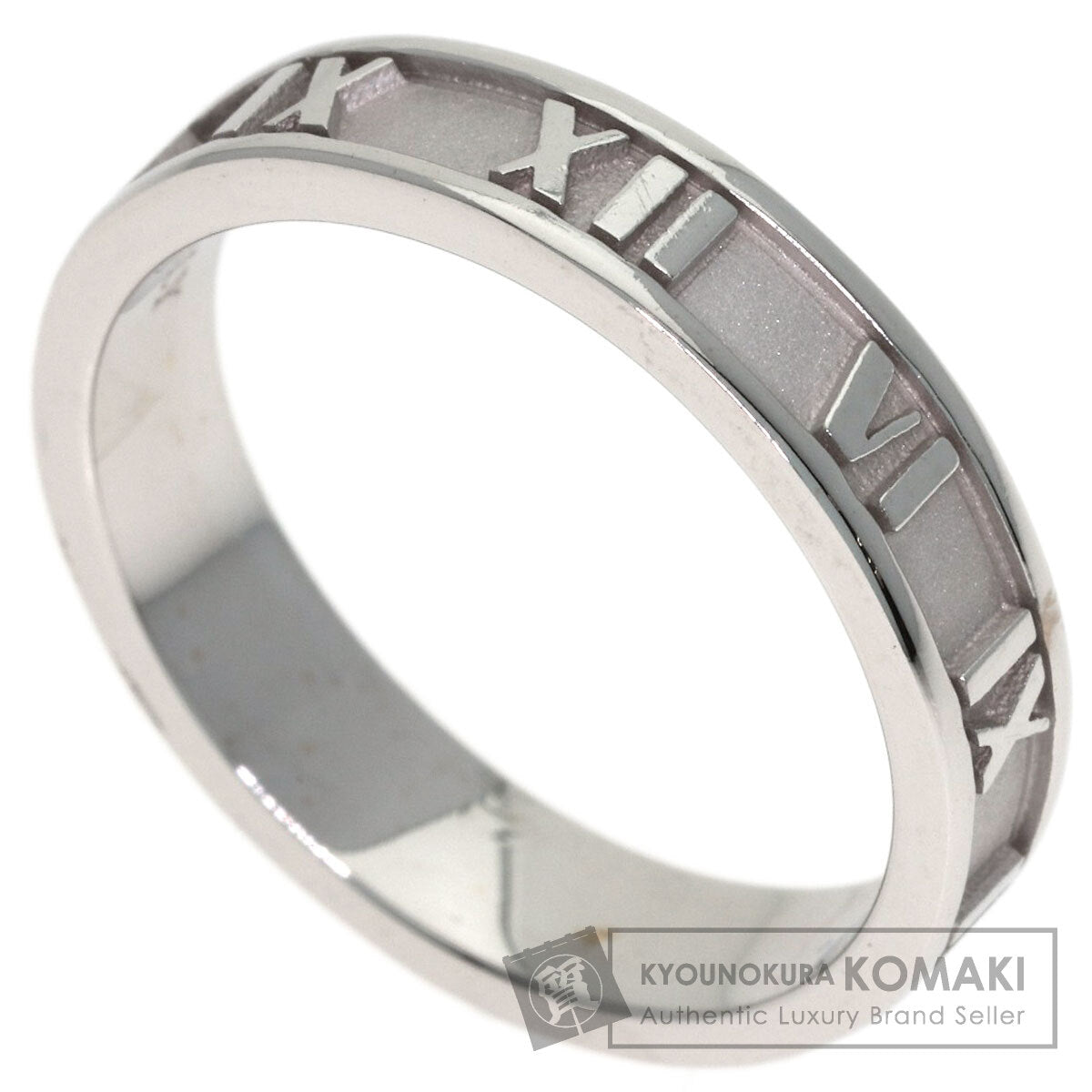 TIFFANY&Co. Atlas Narrow Ring K18 White Gold Ladies [Used]
