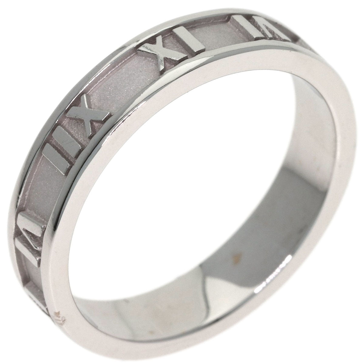 TIFFANY&Co. Atlas Narrow Ring K18 White Gold Ladies [Used]