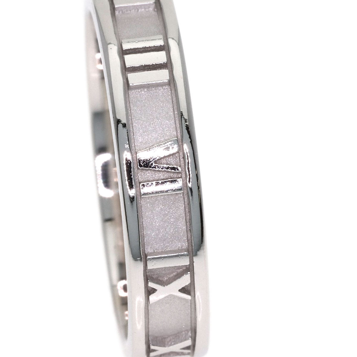 TIFFANY&Co. Atlas Narrow Ring K18 White Gold Ladies [Used]