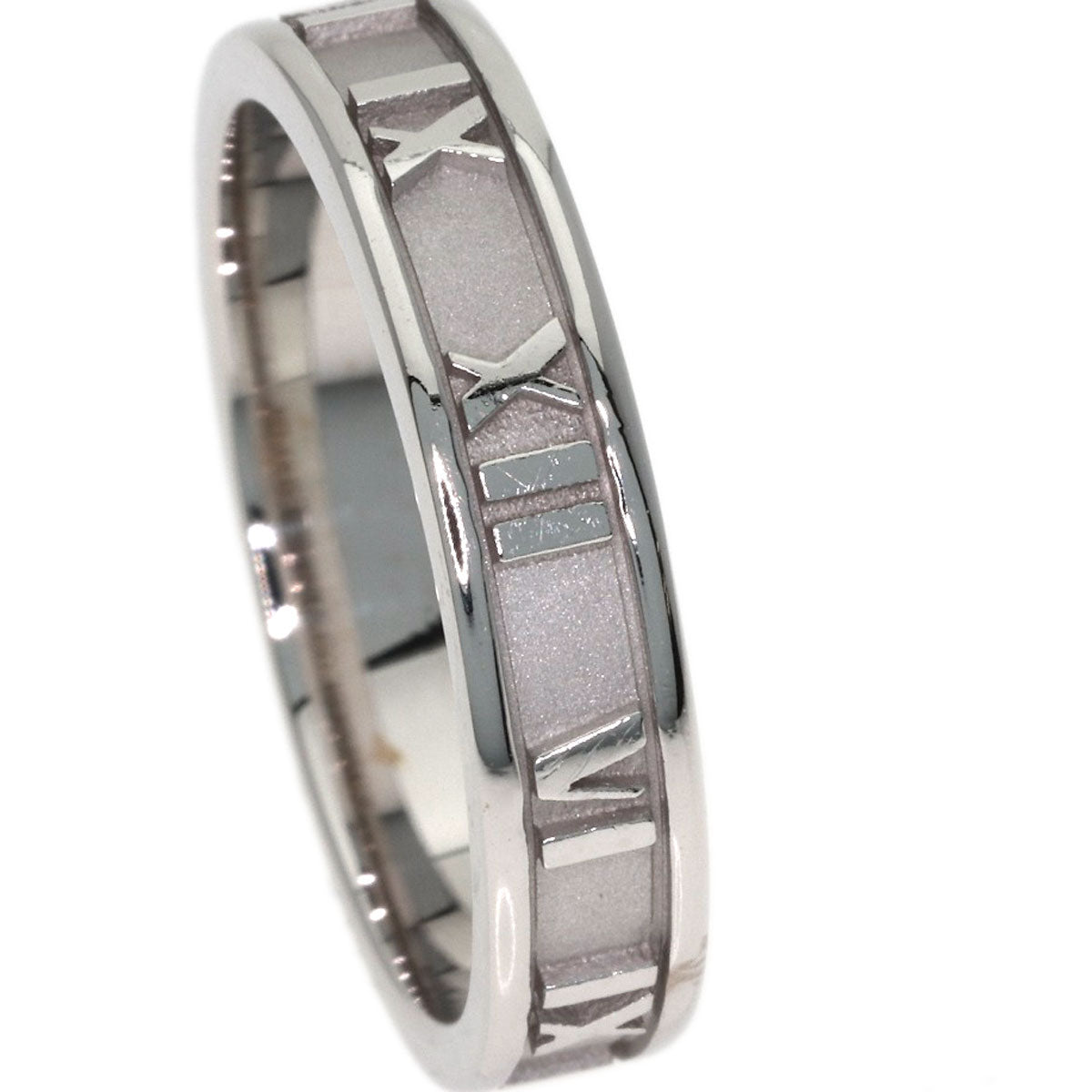 TIFFANY&Co. Atlas Narrow Ring K18 White Gold Ladies [Used]