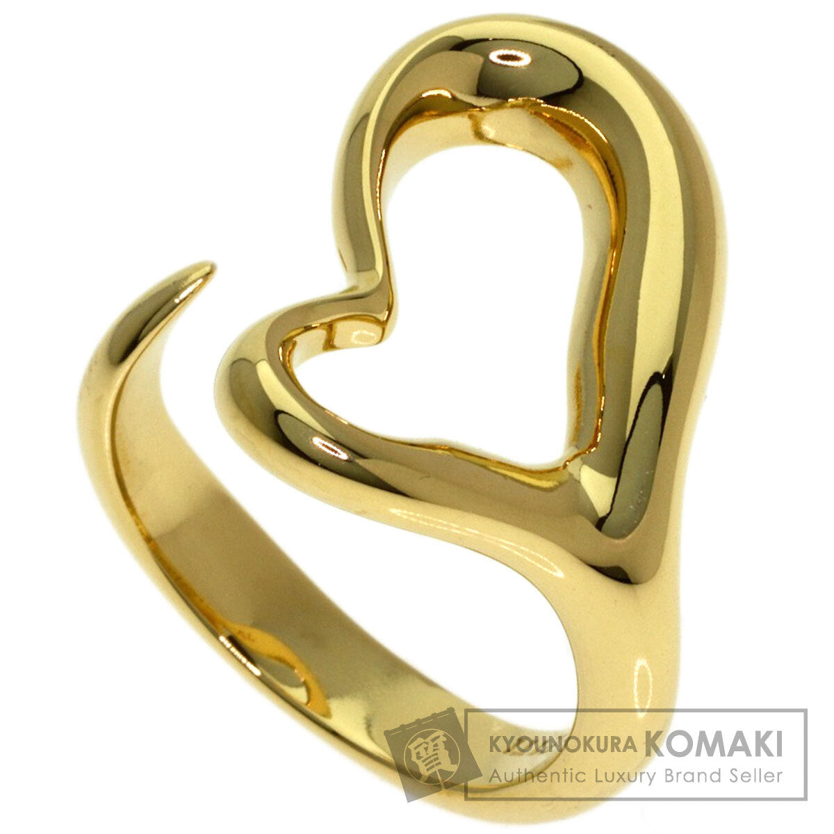 TIFFANY&Co. Open heart Ring K18 Yellow Gold Ladies [Used]