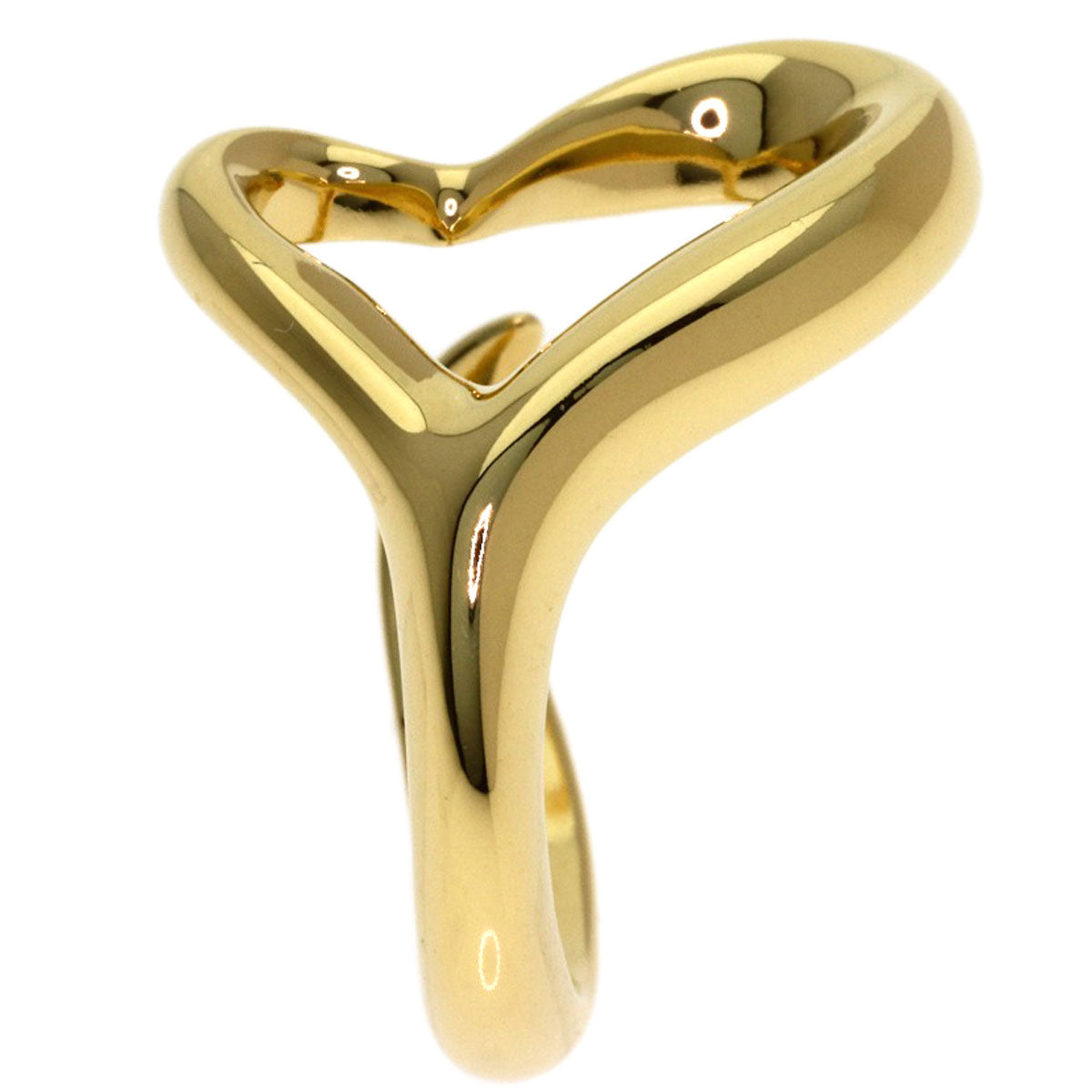 TIFFANY&Co. Open heart Ring K18 Yellow Gold Ladies [Used]