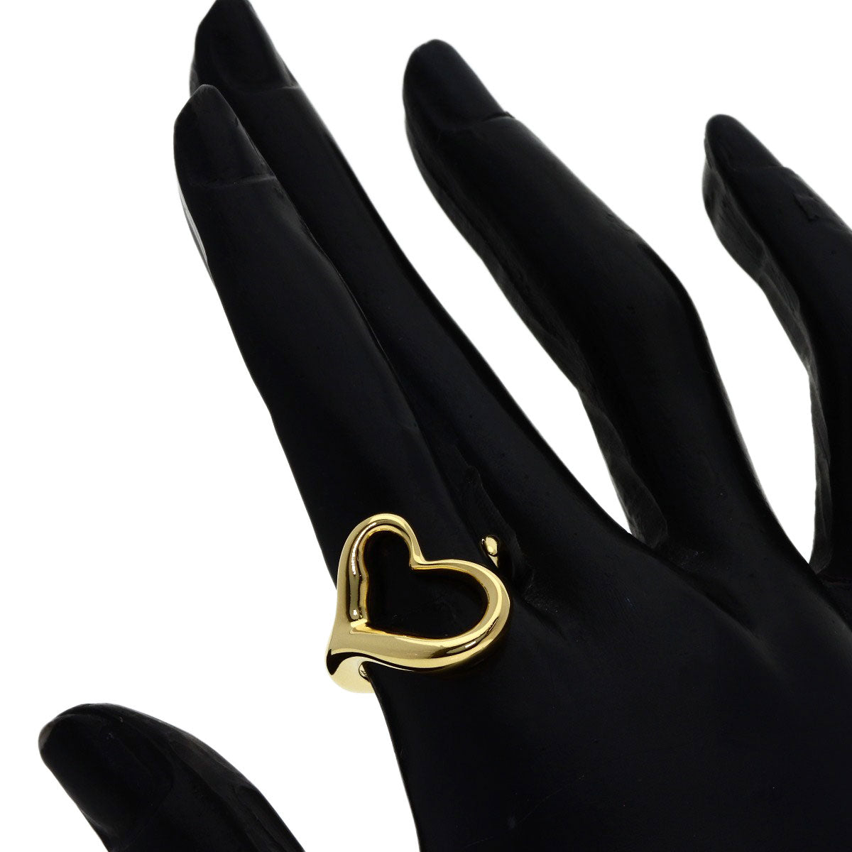 TIFFANY&Co. Open heart Ring K18 Yellow Gold Ladies [Used]