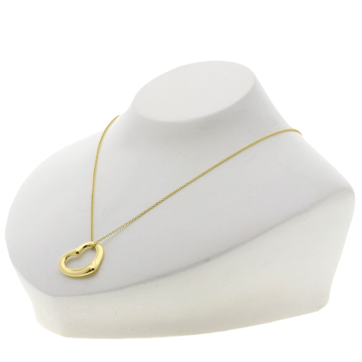 TIFFANY&Co. Open heart Necklace K18 Yellow Gold Ladies [Used]