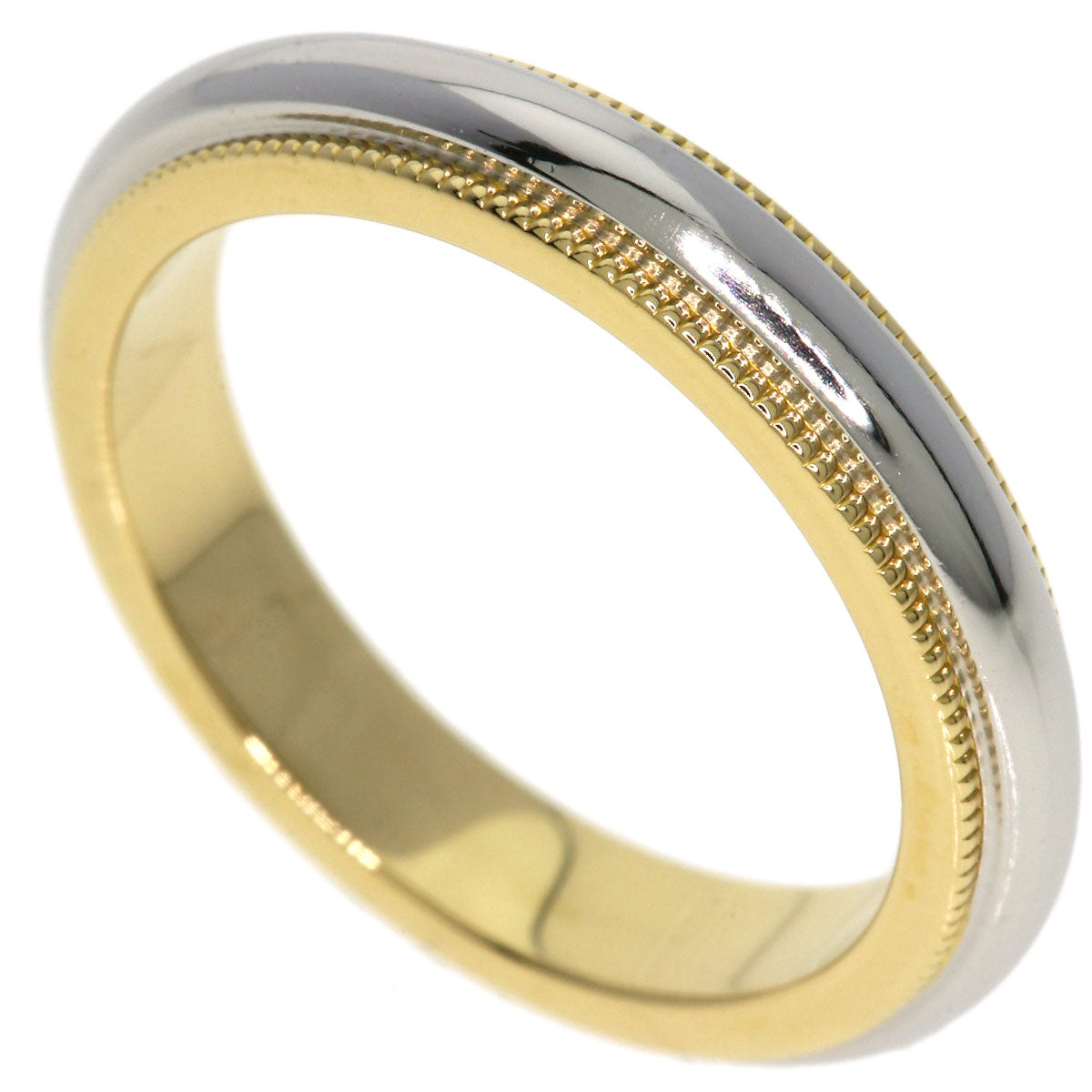 TIFFANY&Co. Milgrain Ring K18 Yellow Gold PT950Ladies [Used]