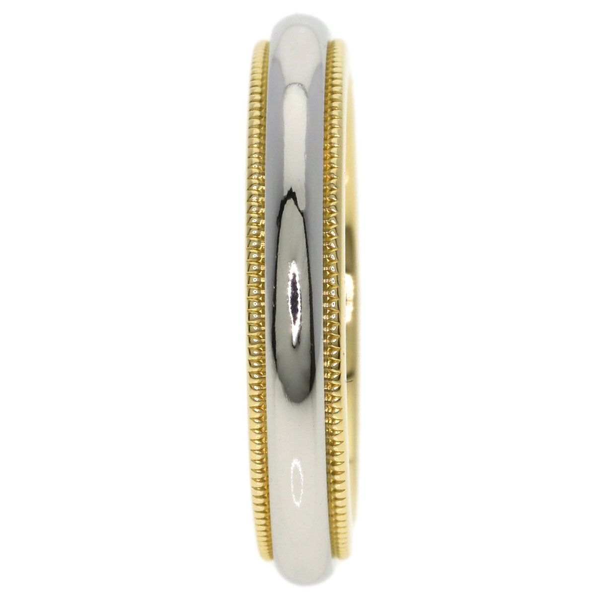 TIFFANY&Co. Milgrain Ring K18 Yellow Gold PT950Ladies [Used]