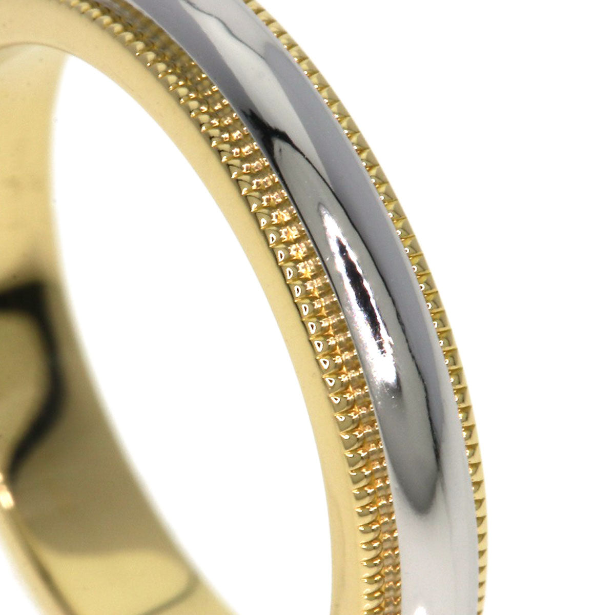 TIFFANY&Co. Milgrain Ring K18 Yellow Gold PT950Ladies [Used]