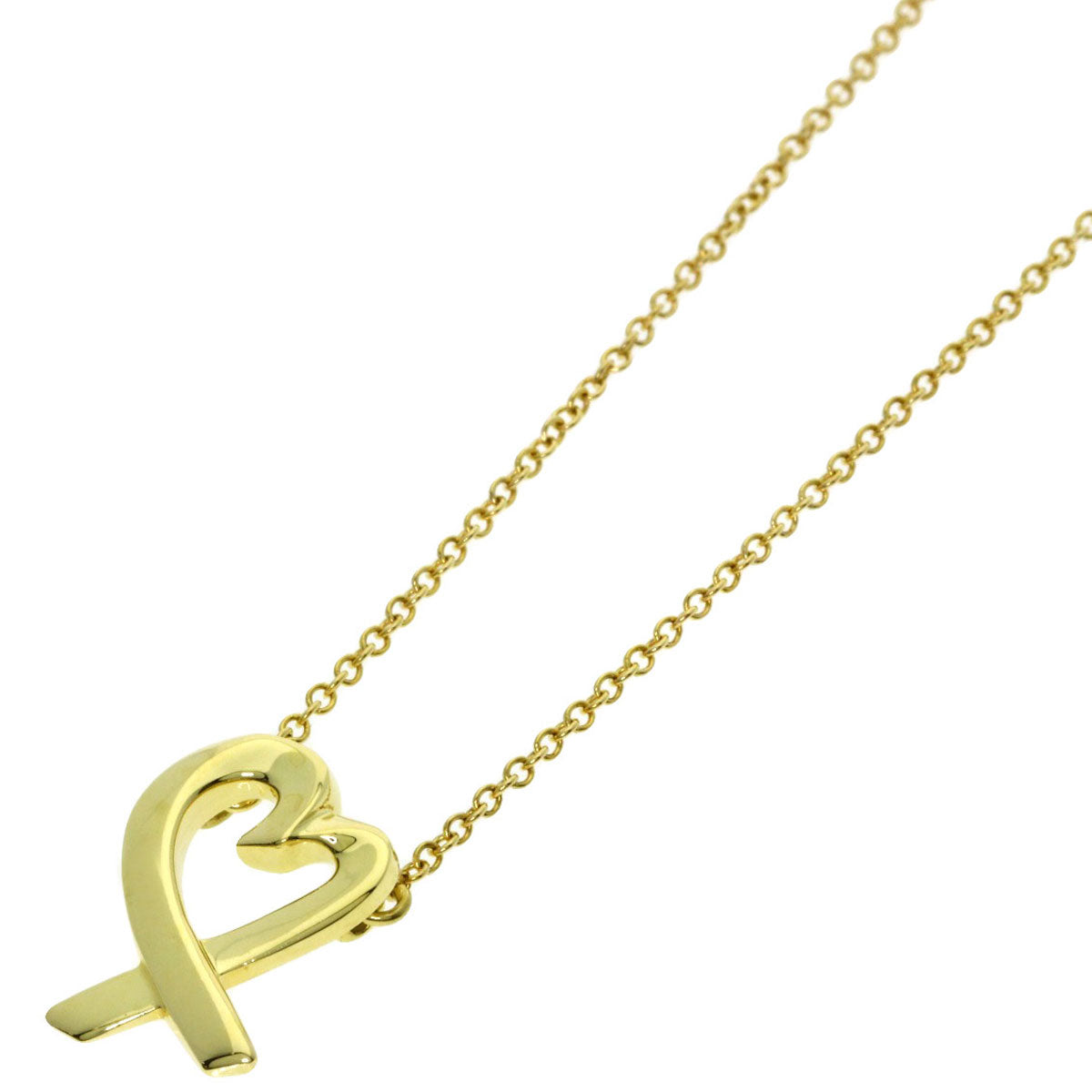TIFFANY&Co. Loving heart Necklace K18 Yellow Gold Ladies [Used]