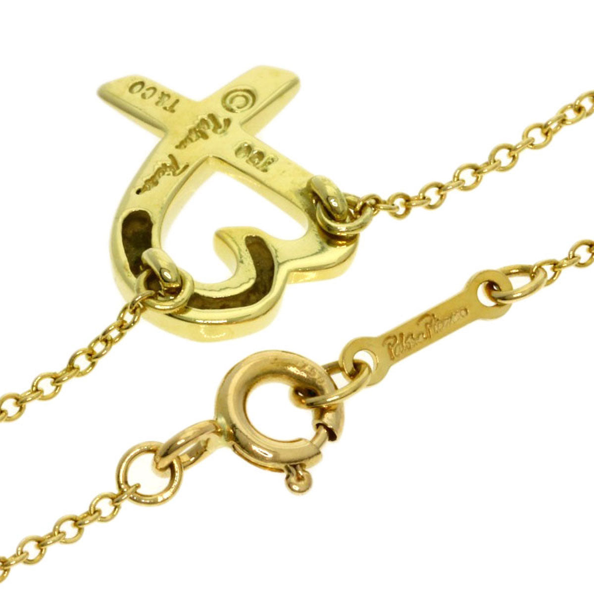 TIFFANY&Co. Loving heart Necklace K18 Yellow Gold Ladies [Used]