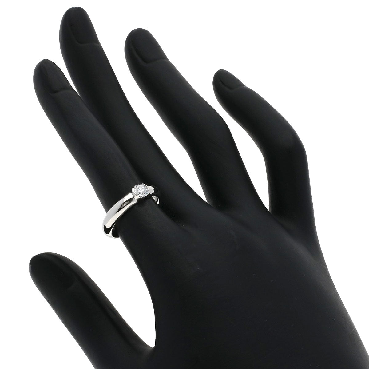 TIFFANY&Co. Dots Solitaire Diamond F-VVS2-G Ring Platinum PT950 Ladies [Used]