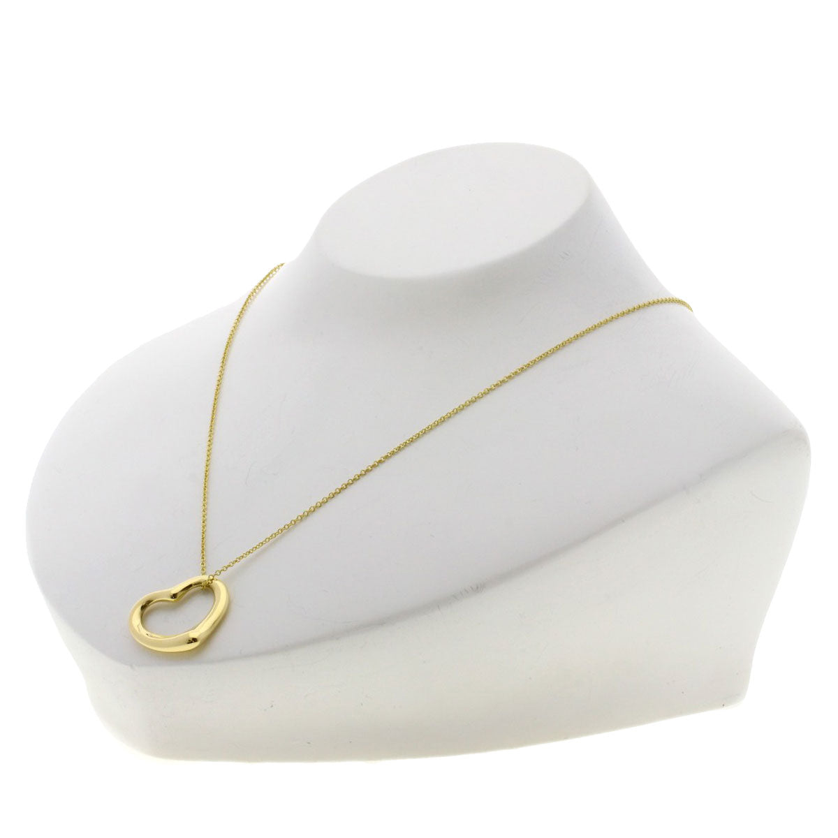 TIFFANY&Co. Open heart Necklace K18 Yellow Gold Ladies [Used]
