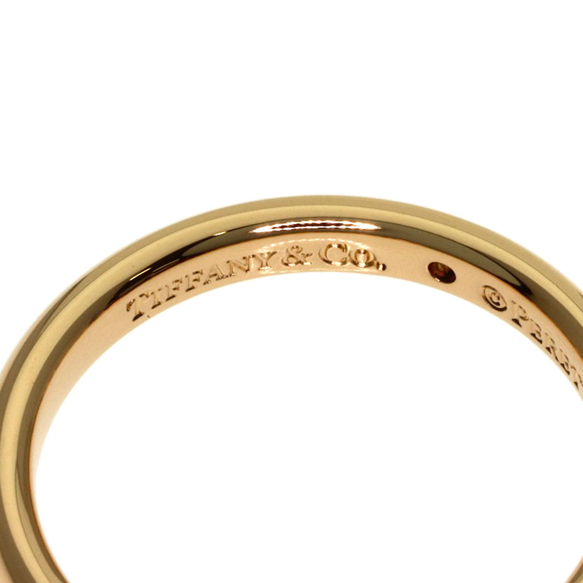 TIFFANY&Co. Stacking band 1P Diamond Ring K18 Pink Gold Ladies [Used]
