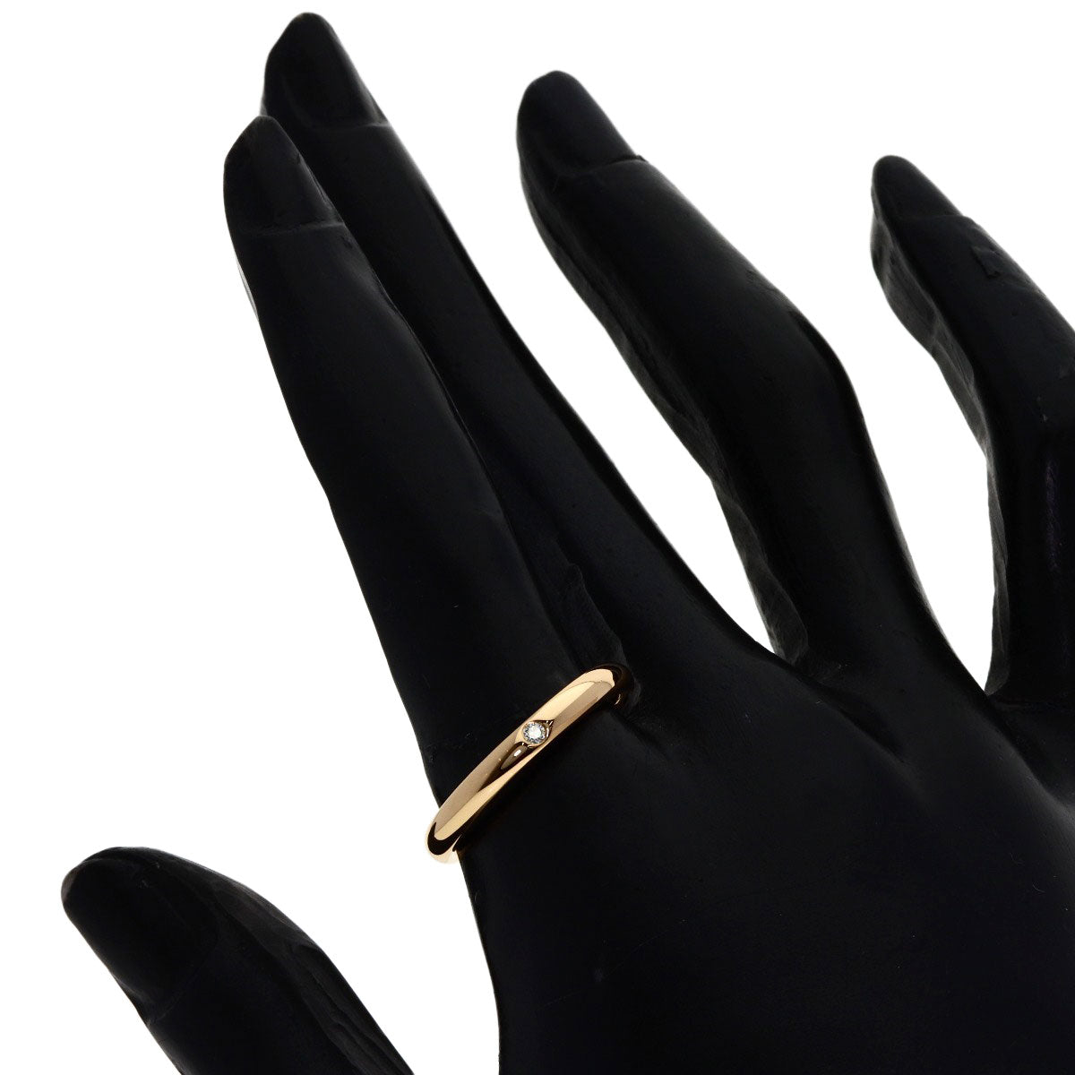 TIFFANY&Co. Stacking band 1P Diamond Ring K18 Pink Gold Ladies [Used]