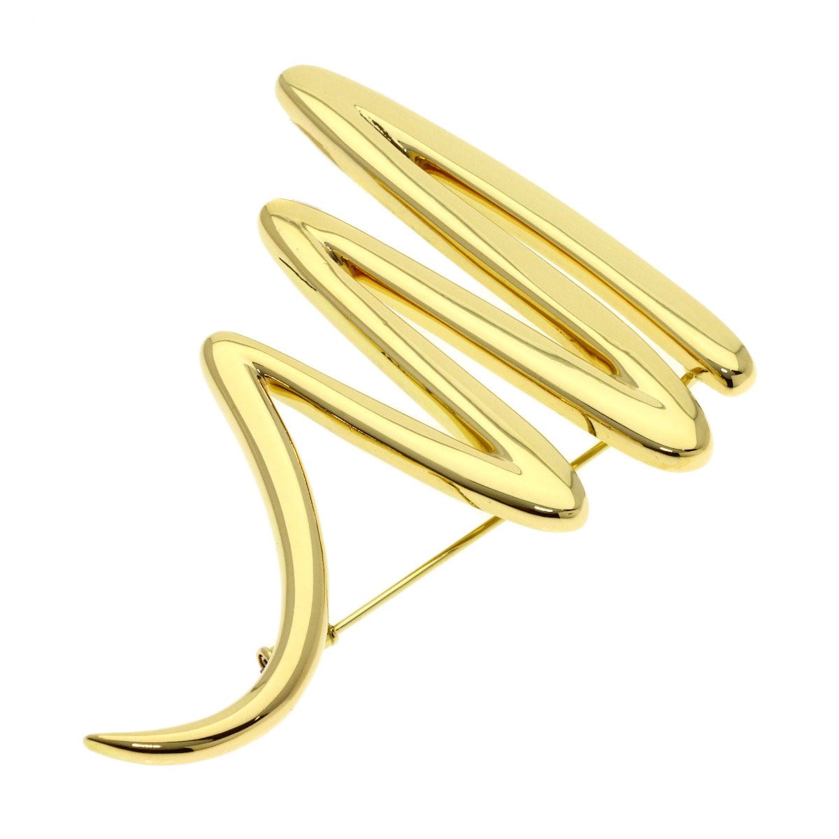 TIFFANY&Co. Scribble Brooch K18 Yellow Gold Ladies [Used]