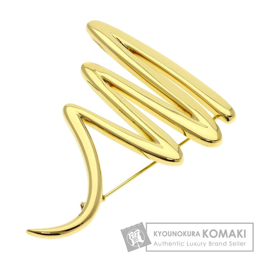 TIFFANY&Co. Scribble Brooch K18 Yellow Gold Ladies [Used]