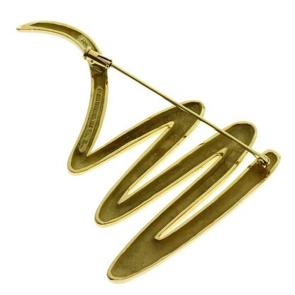 TIFFANY&Co. Scribble Brooch K18 Yellow Gold Ladies [Used]