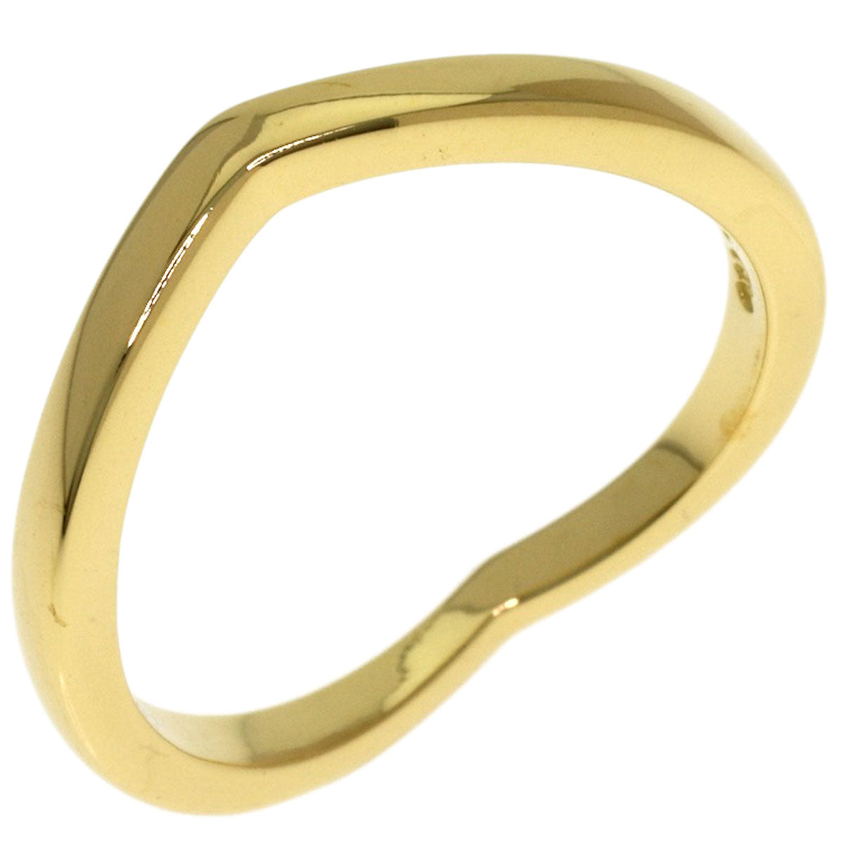 TIFFANY&Co. V band Ring K18 Yellow Gold Ladies [Used]