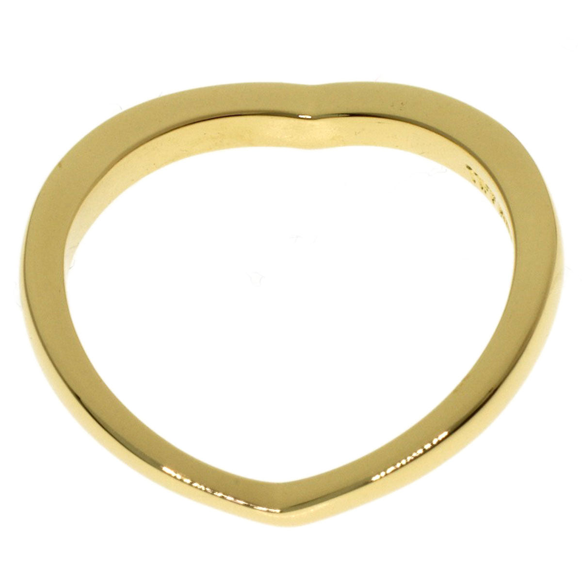 TIFFANY&Co. V band Ring K18 Yellow Gold Ladies [Used]