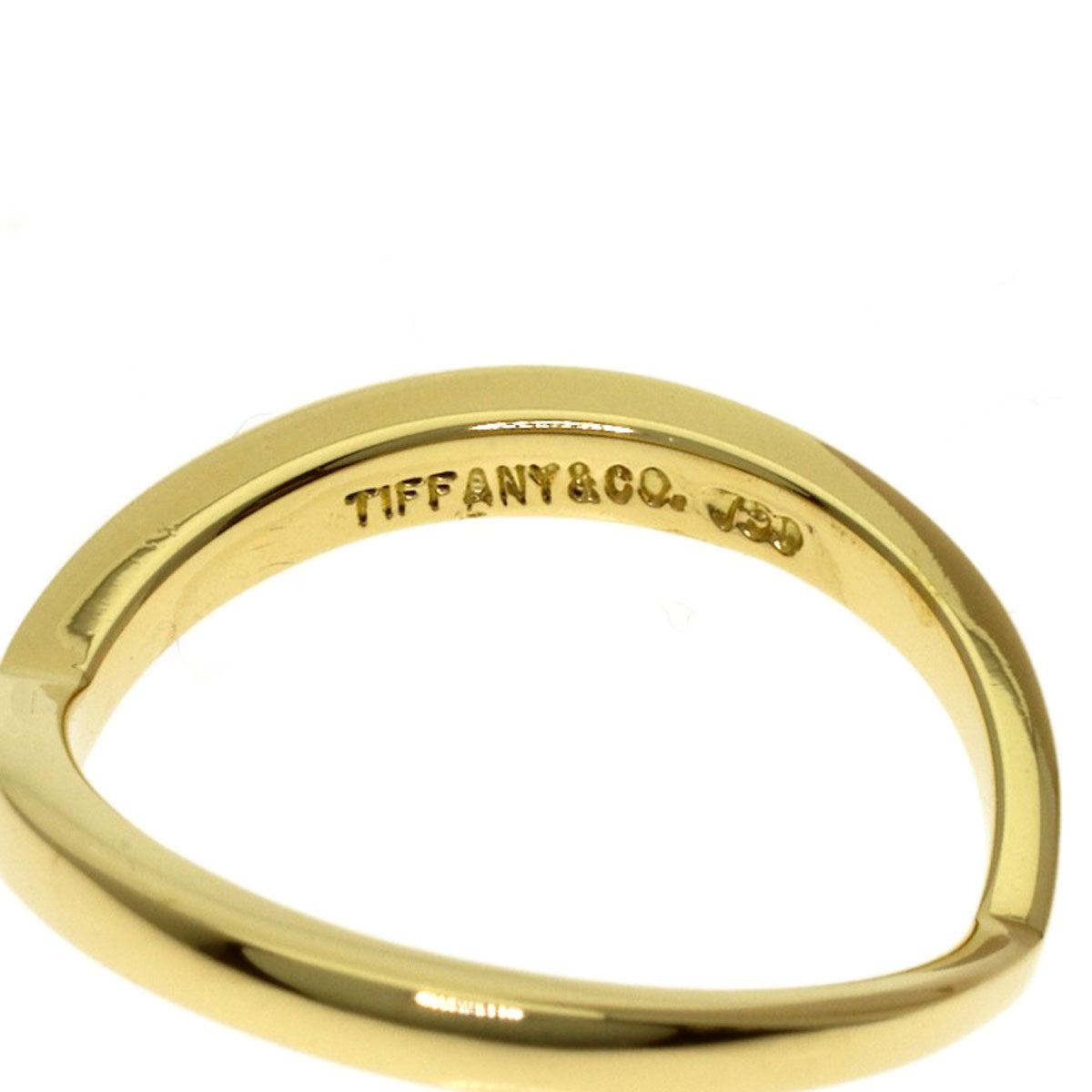 TIFFANY&Co. V band Ring K18 Yellow Gold Ladies [Used]