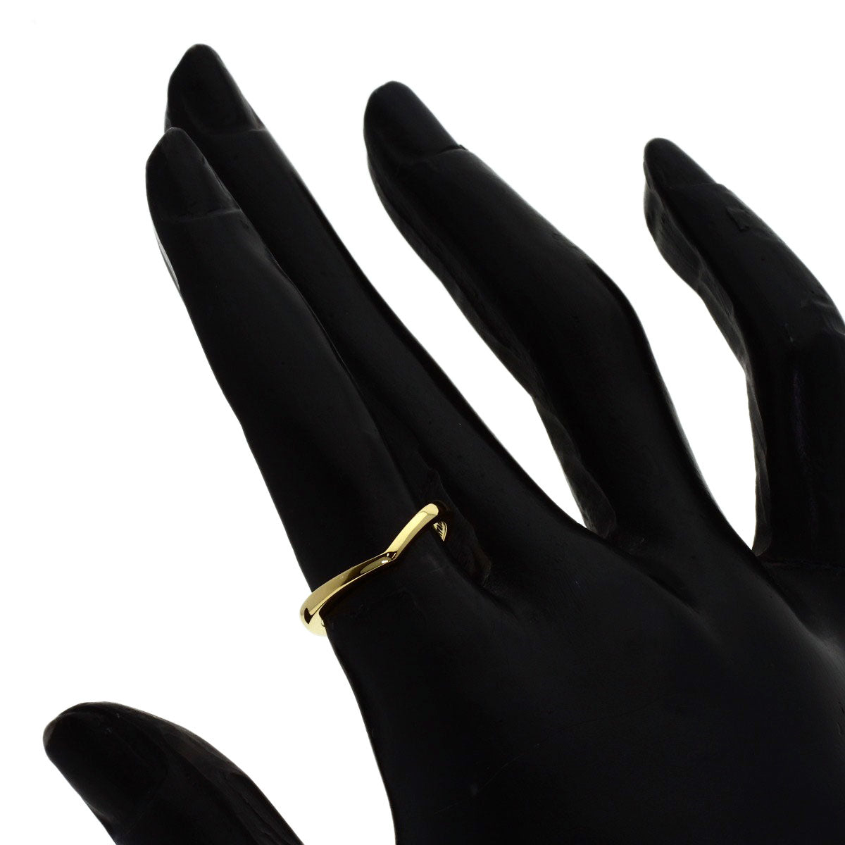 TIFFANY&Co. V band Ring K18 Yellow Gold Ladies [Used]