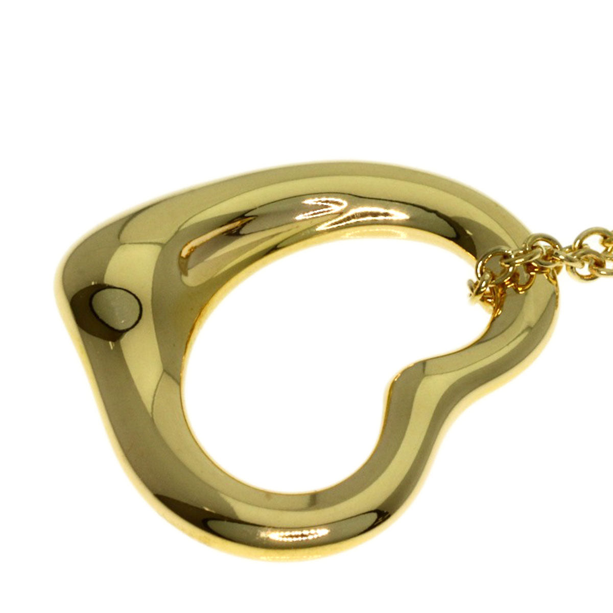 TIFFANY&Co. Open heart Necklace K18 Yellow Gold Ladies [Used]