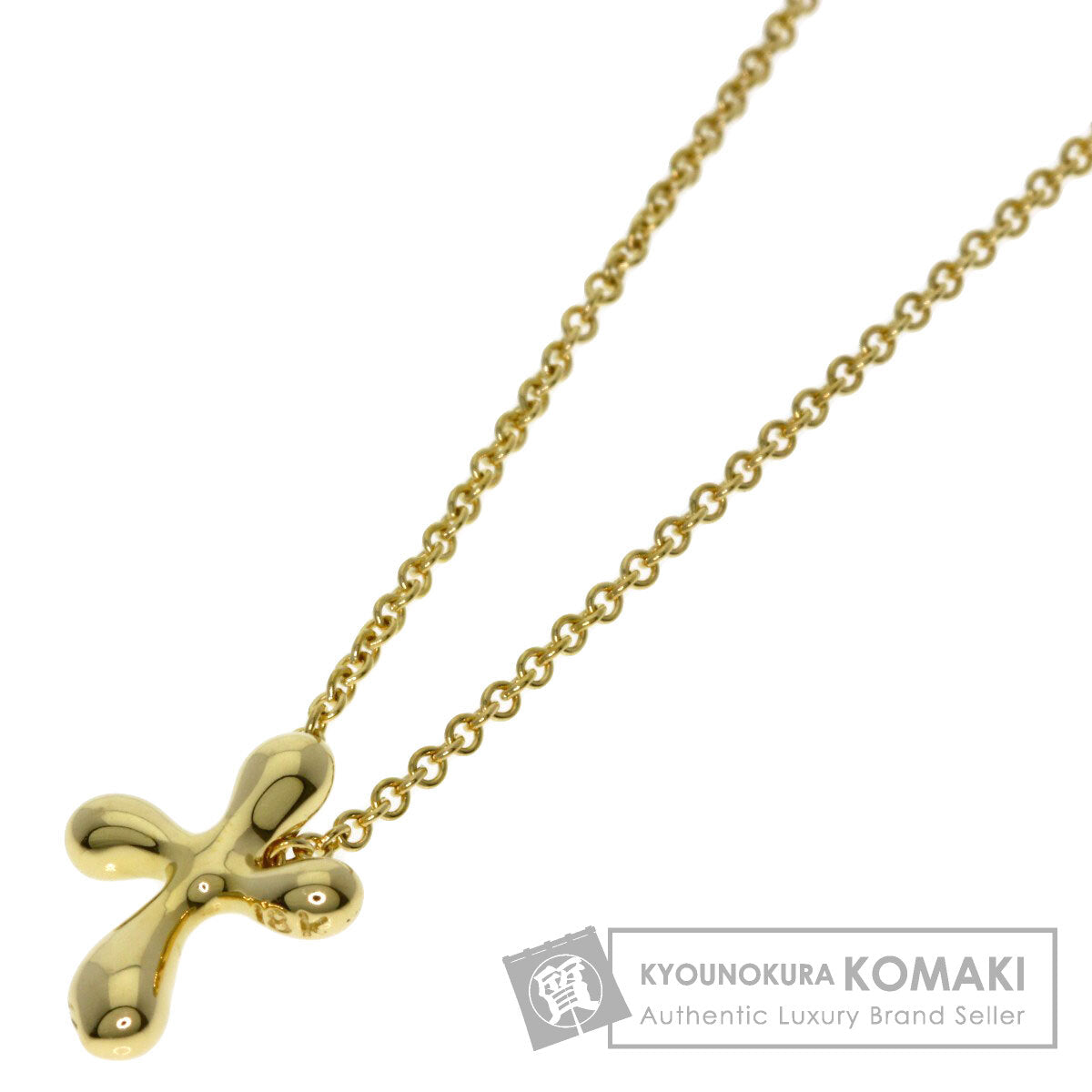 TIFFANY&Co. Small cross Necklace K18 Yellow Gold Ladies [Used]