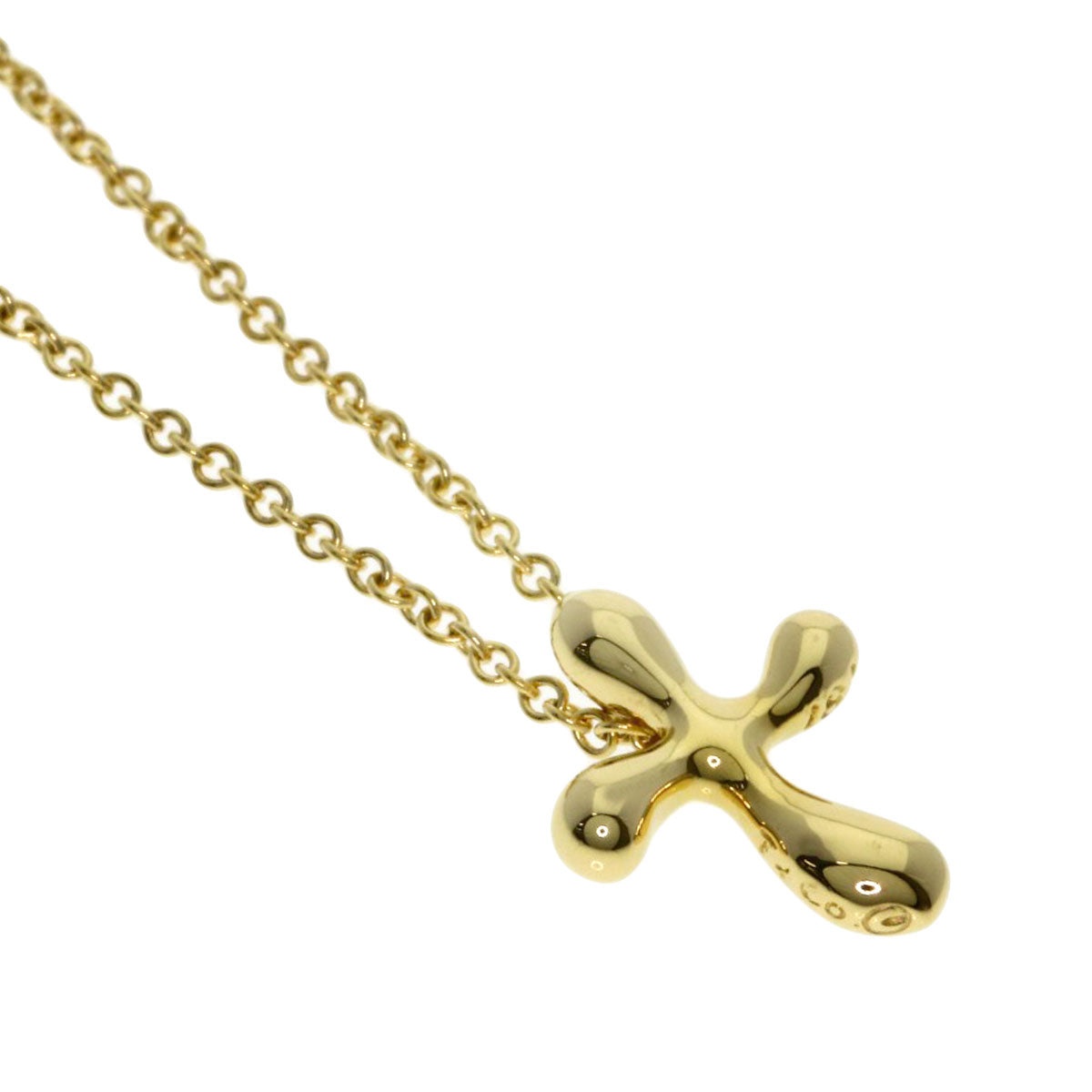 TIFFANY&Co. Small cross Necklace K18 Yellow Gold Ladies [Used]