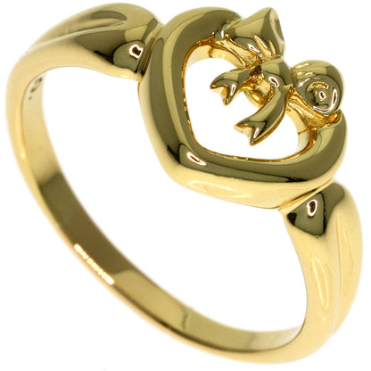 TIFFANY&Co. Heart with bow Ring K18 Yellow Gold Ladies [Used]