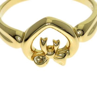 TIFFANY&Co. Heart with bow Ring K18 Yellow Gold Ladies [Used]