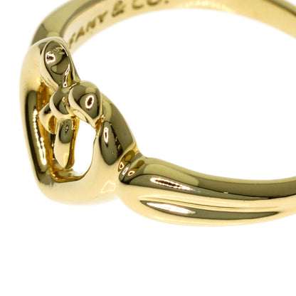 TIFFANY&Co. Heart with bow Ring K18 Yellow Gold Ladies [Used]