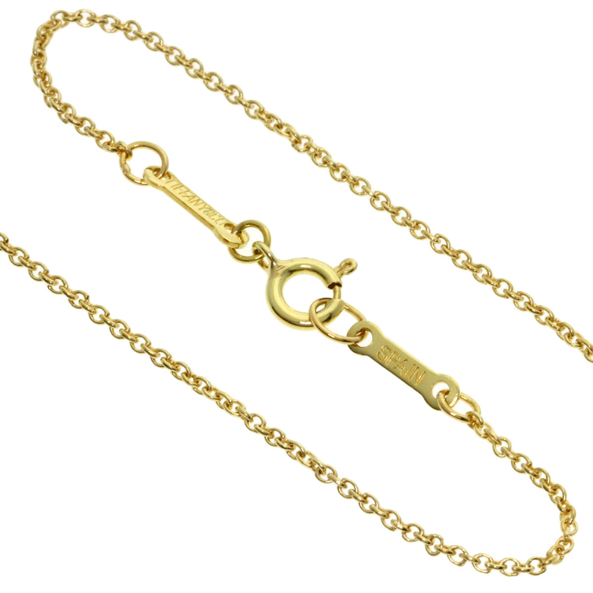 TIFFANY&Co. Open heart Necklace K18 Yellow Gold Ladies [Used]