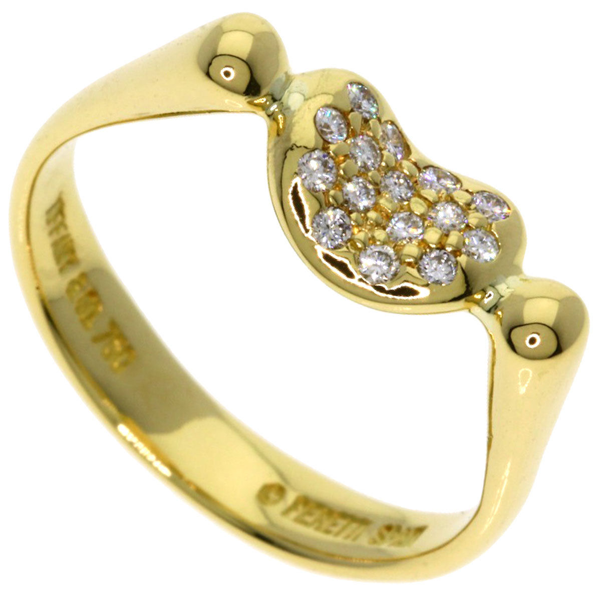 TIFFANY&Co. Bean Diamond Ring K18 Yellow Gold Ladies [Used]