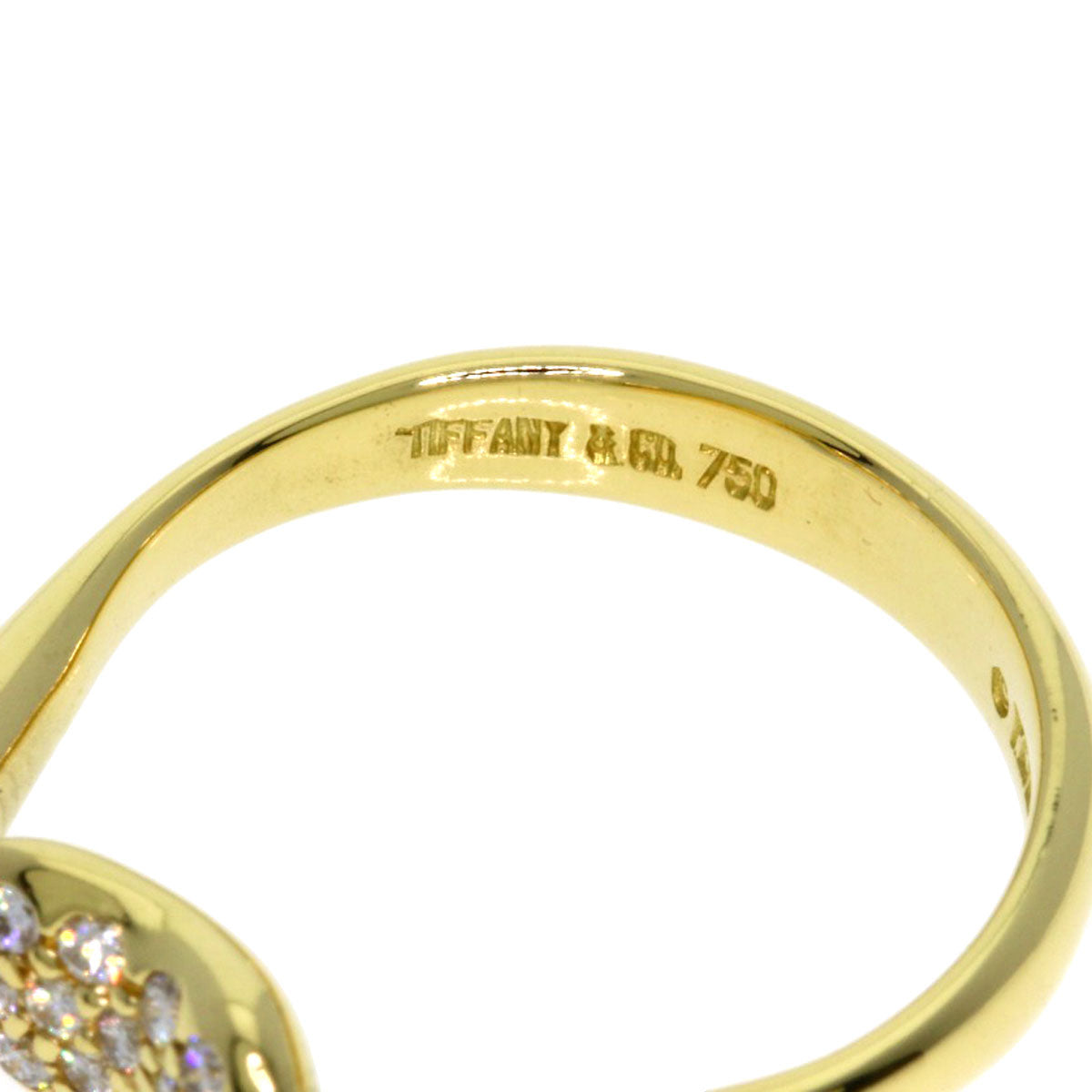 TIFFANY&Co. Bean Diamond Ring K18 Yellow Gold Ladies [Used]