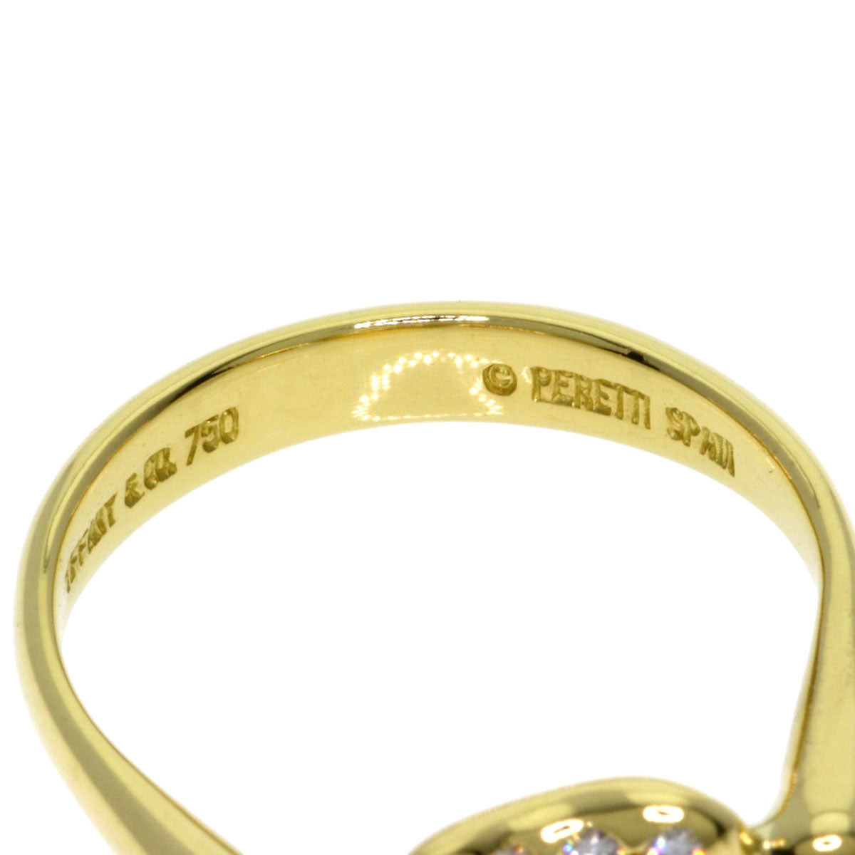 TIFFANY&Co. Bean Diamond Ring K18 Yellow Gold Ladies [Used]