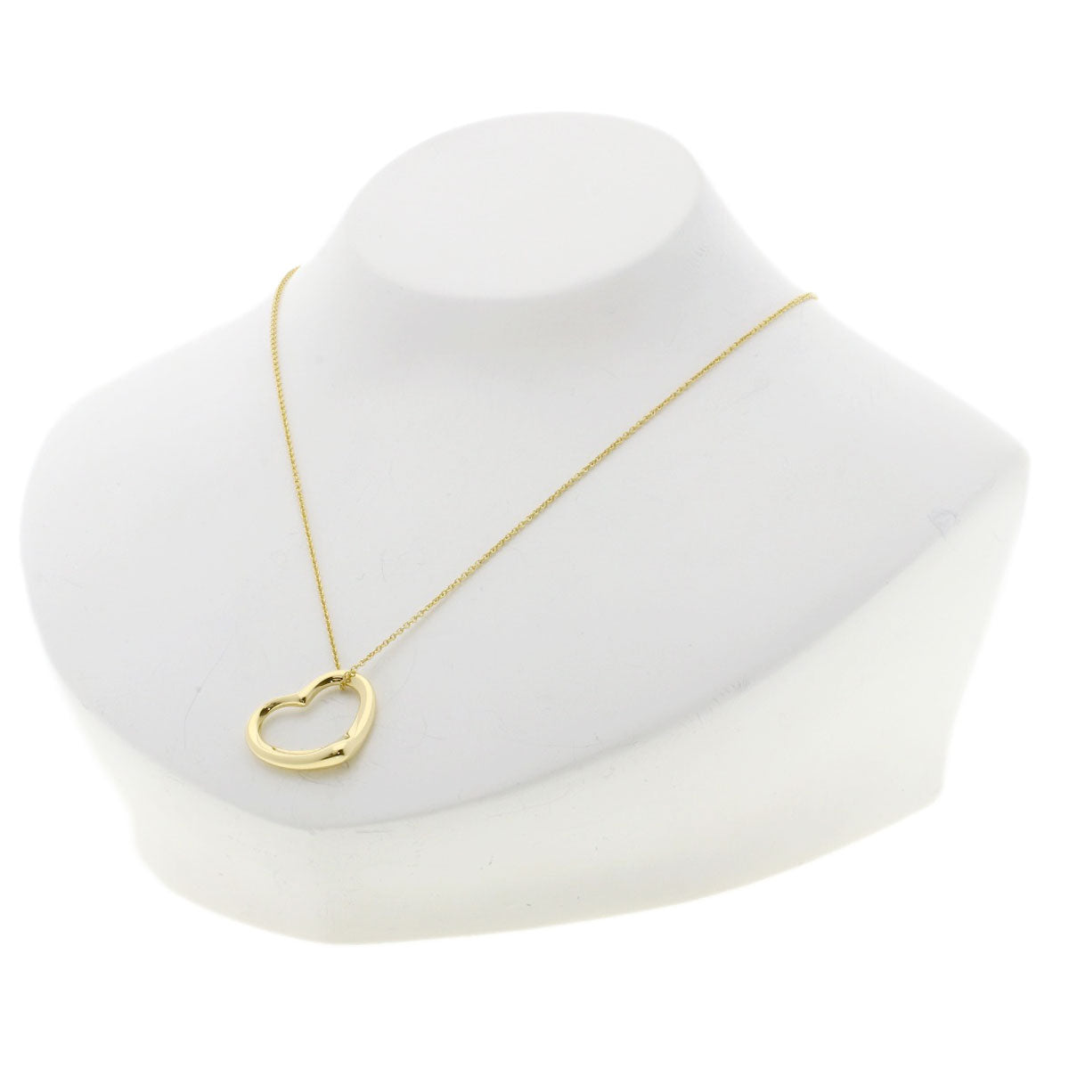 TIFFANY&Co. Open heart Necklace K18 Yellow Gold Ladies [Used]