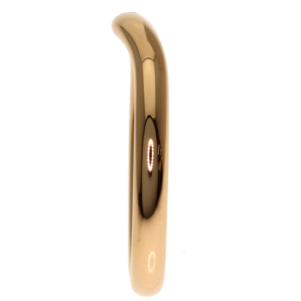 TIFFANY&Co. Curved Band 1P Diamond Ring K18 Pink Gold Ladies [Used]
