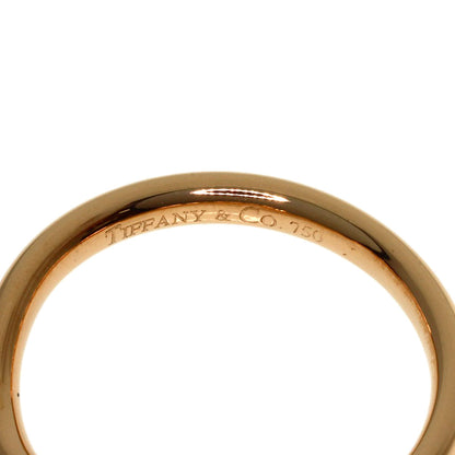 TIFFANY&Co. Curved Band 1P Diamond Ring K18 Pink Gold Ladies [Used]