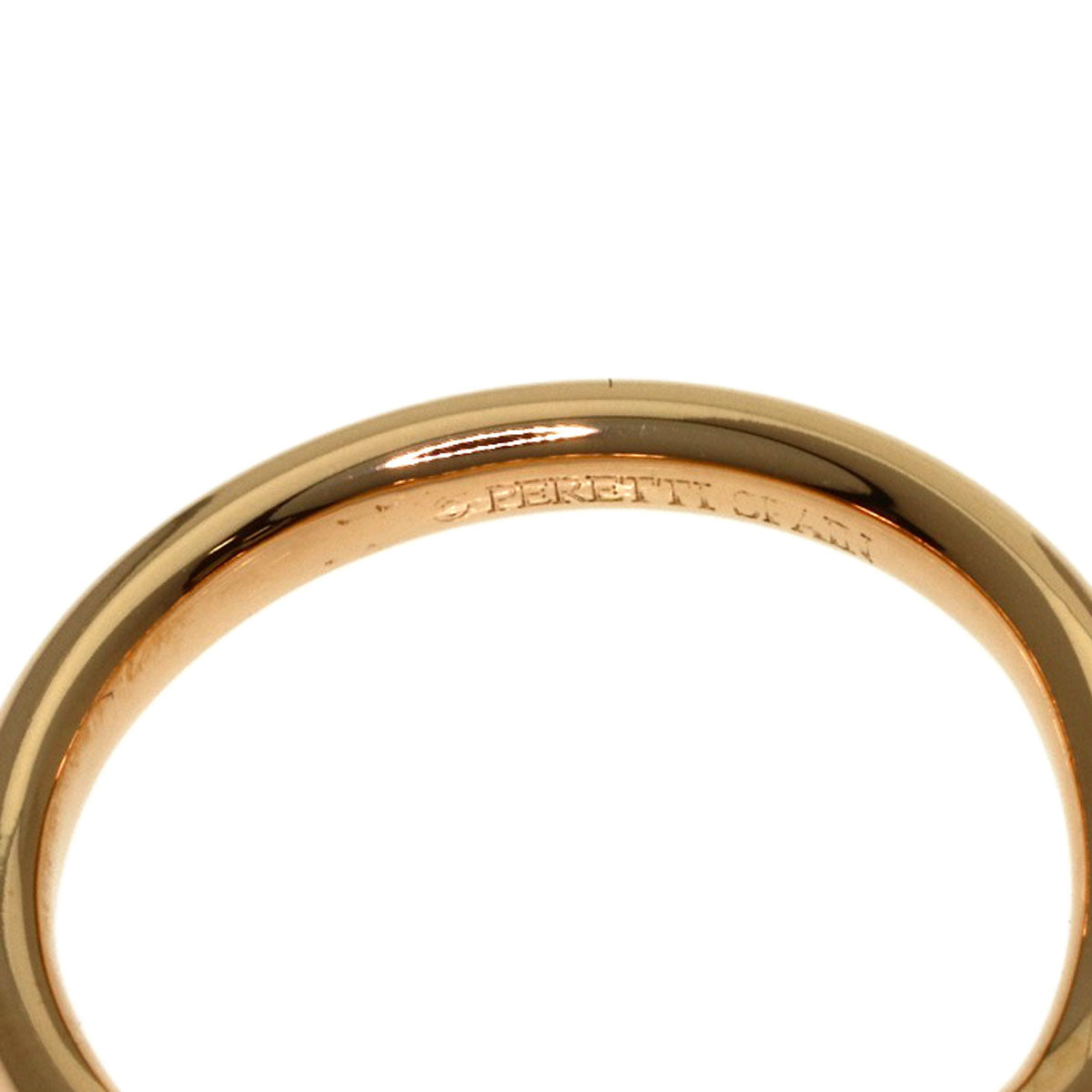 TIFFANY&Co. Curved Band 1P Diamond Ring K18 Pink Gold Ladies [Used]