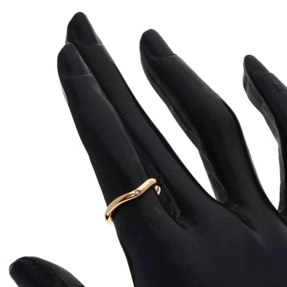 TIFFANY&Co. Curved Band 1P Diamond Ring K18 Pink Gold Ladies [Used]