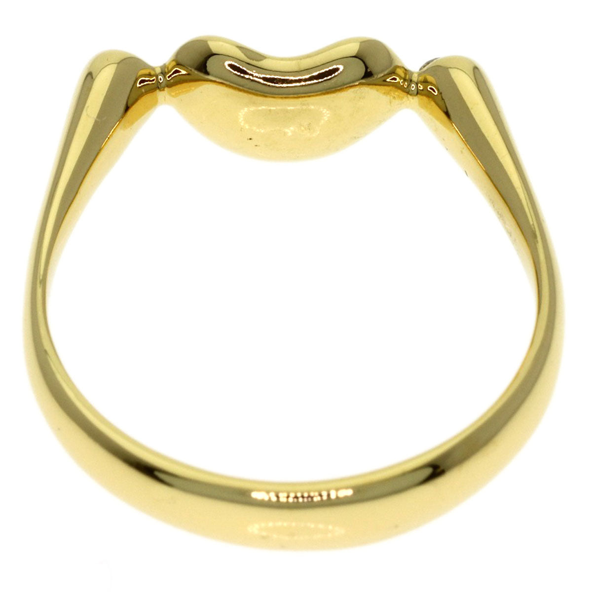 TIFFANY&Co. Bean 2P Diamond Ring K18 Yellow Gold Ladies [Used]