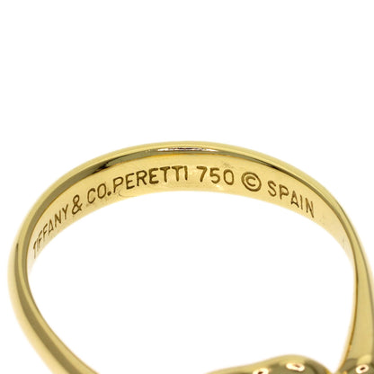 TIFFANY&Co. Bean 2P Diamond Ring K18 Yellow Gold Ladies [Used]