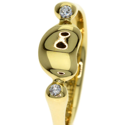 TIFFANY&Co. Bean 2P Diamond Ring K18 Yellow Gold Ladies [Used]
