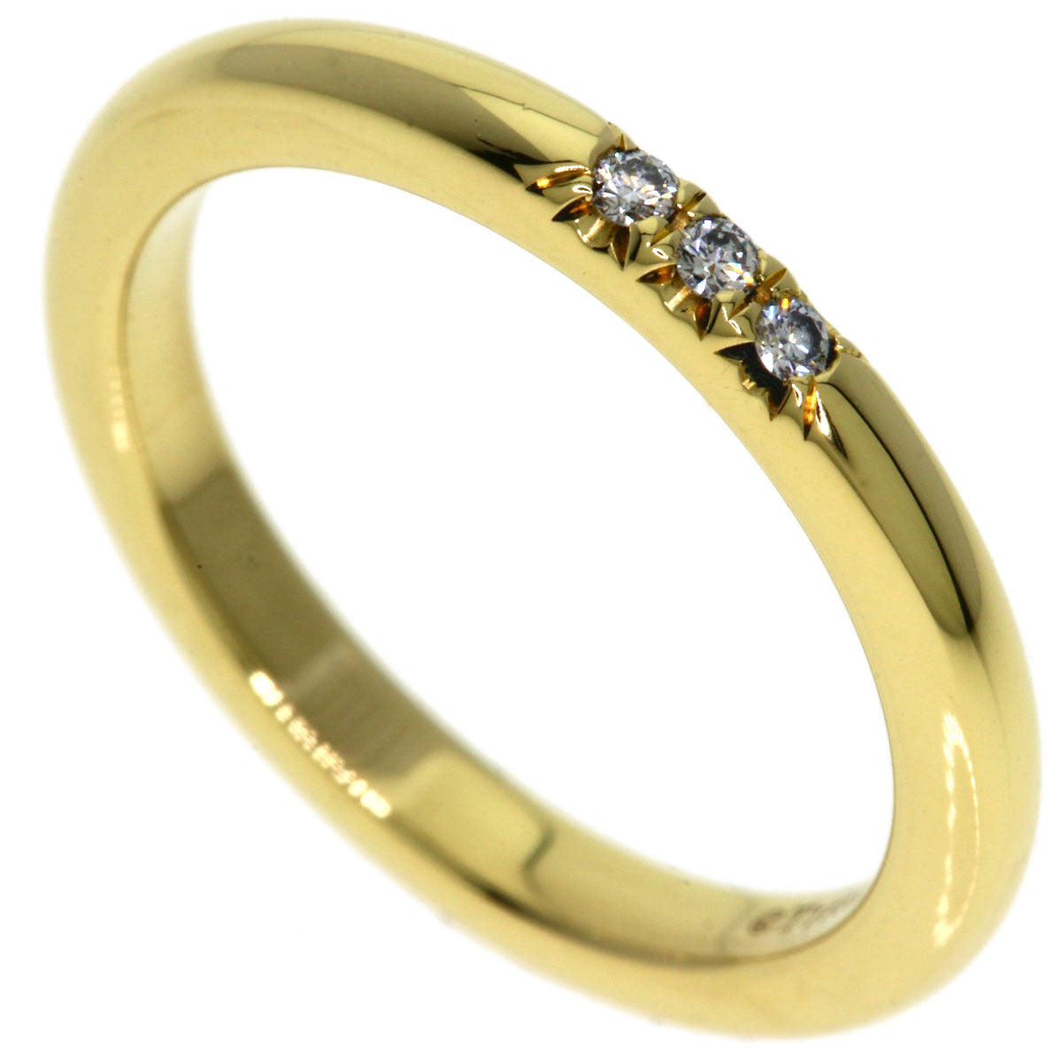 TIFFANY&Co. Forever 3P Diamond Ring K18 Yellow Gold Ladies [Used]