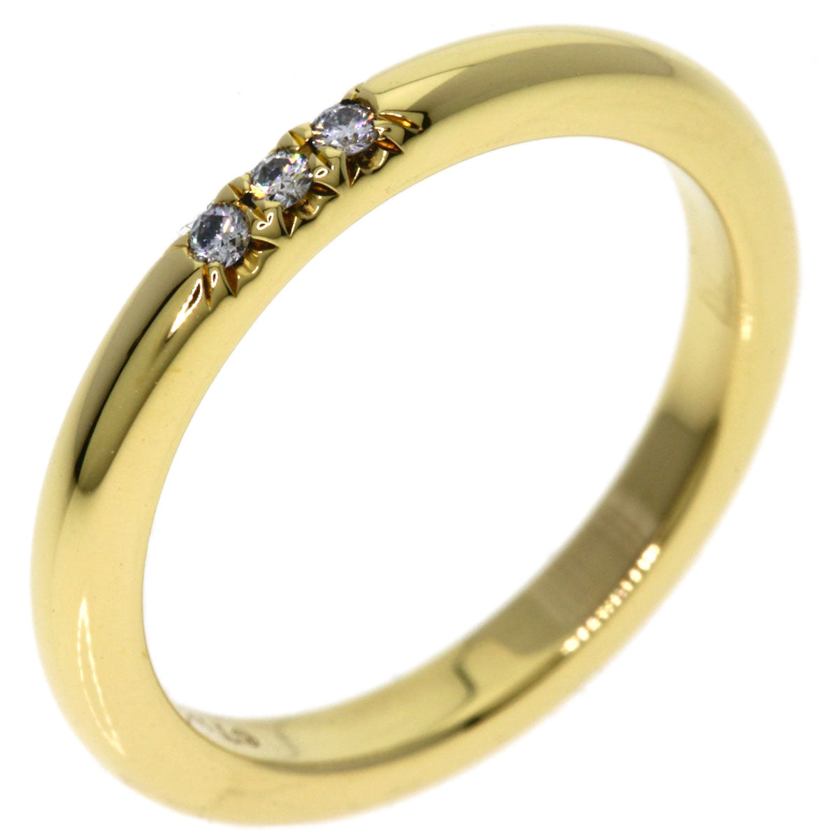 TIFFANY&Co. Forever 3P Diamond Ring K18 Yellow Gold Ladies [Used]