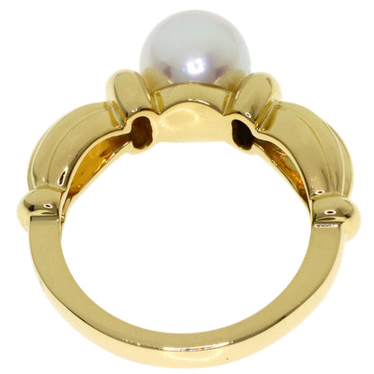 TIFFANY&Co. Pearl Pearl Signature Ring K18 Yellow Gold Ladies [Used]