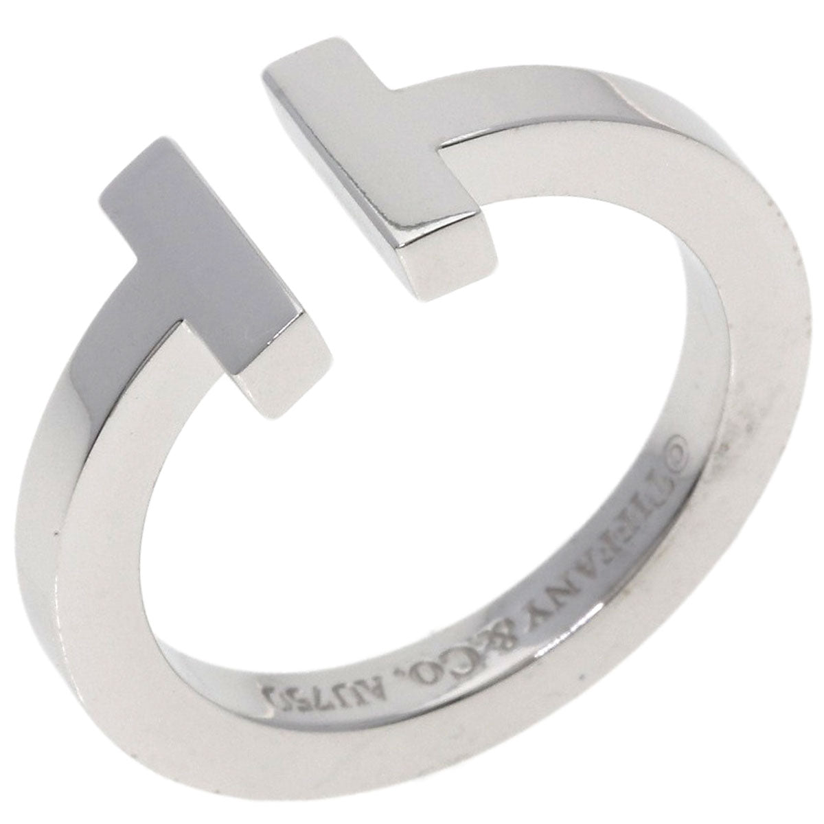 TIFFANY&Co. T square Ring K18 White Gold Ladies [Used]