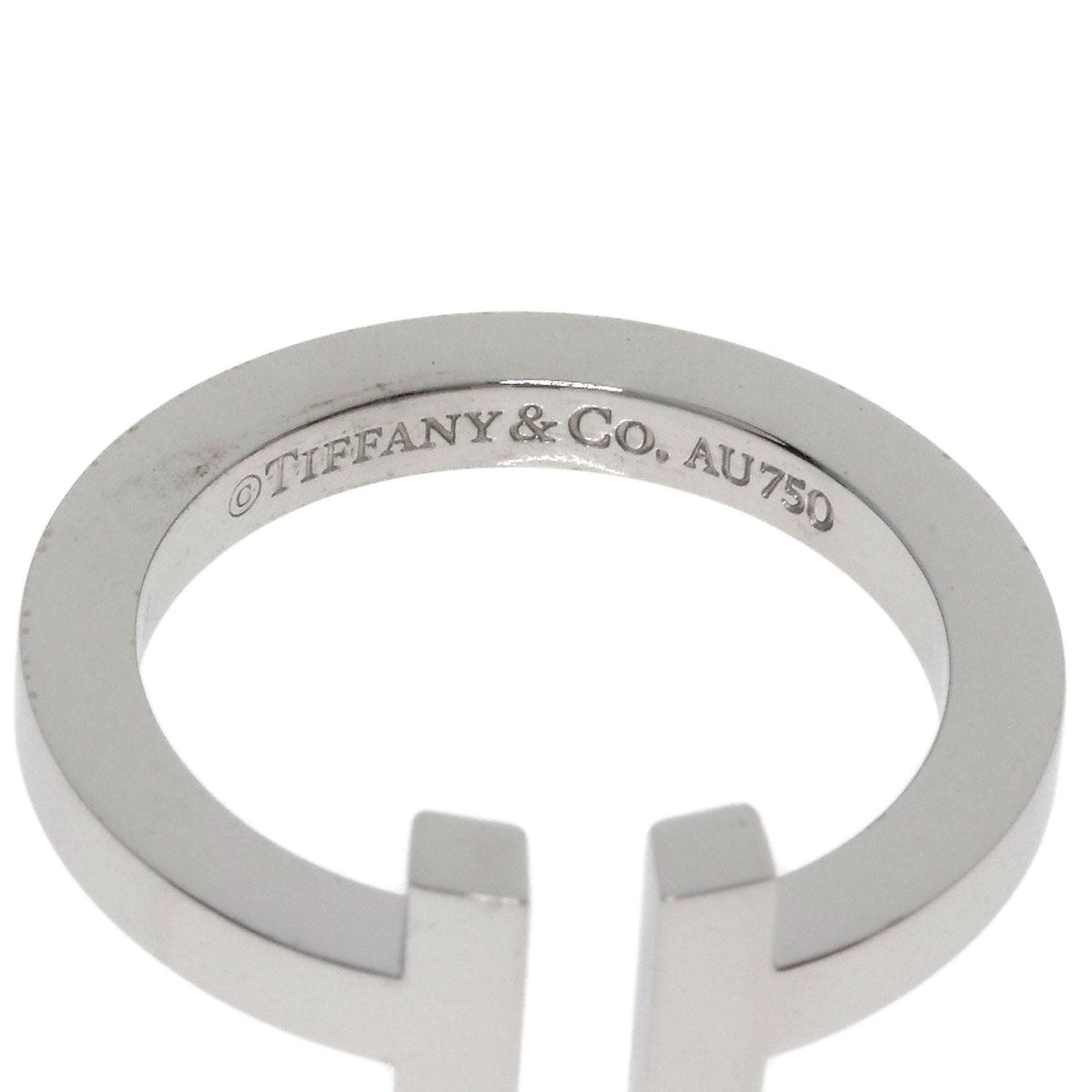TIFFANY&Co. T square Ring K18 White Gold Ladies [Used]