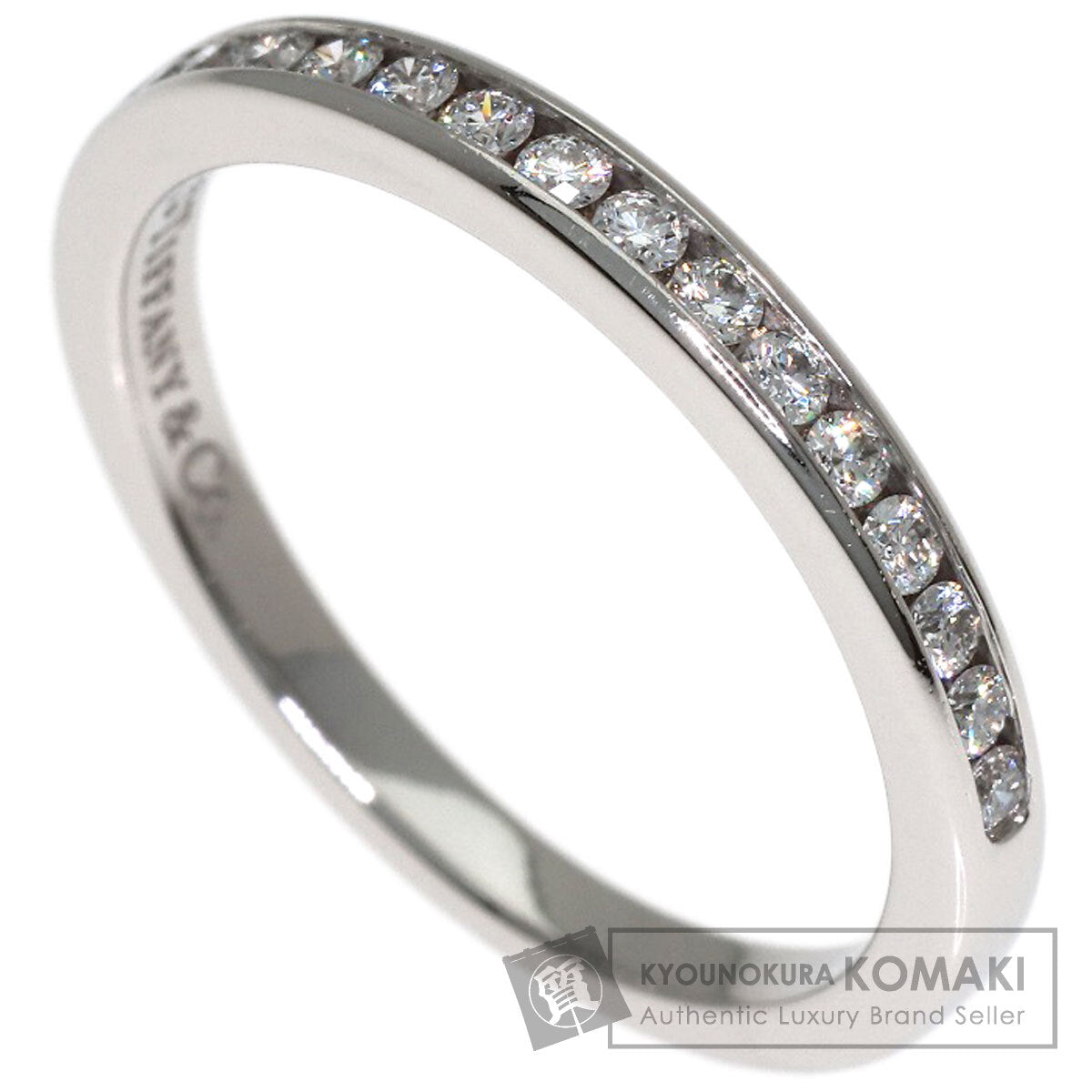 TIFFANY&Co. Half eternity Diamond Ring Platinum PT950 Ladies [Used]